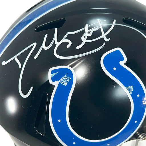 Dallas Clark Signed Indianapolis Colts Alt 2023 Speed Full-Size Replica Football Helmet (Beckett)