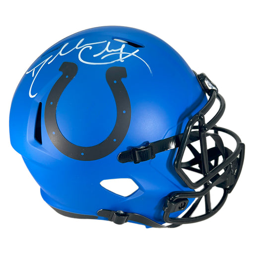 Dallas Clark Signed Indianapolis Colts Rave Full-Size Replica Football Helmet (Beckett)