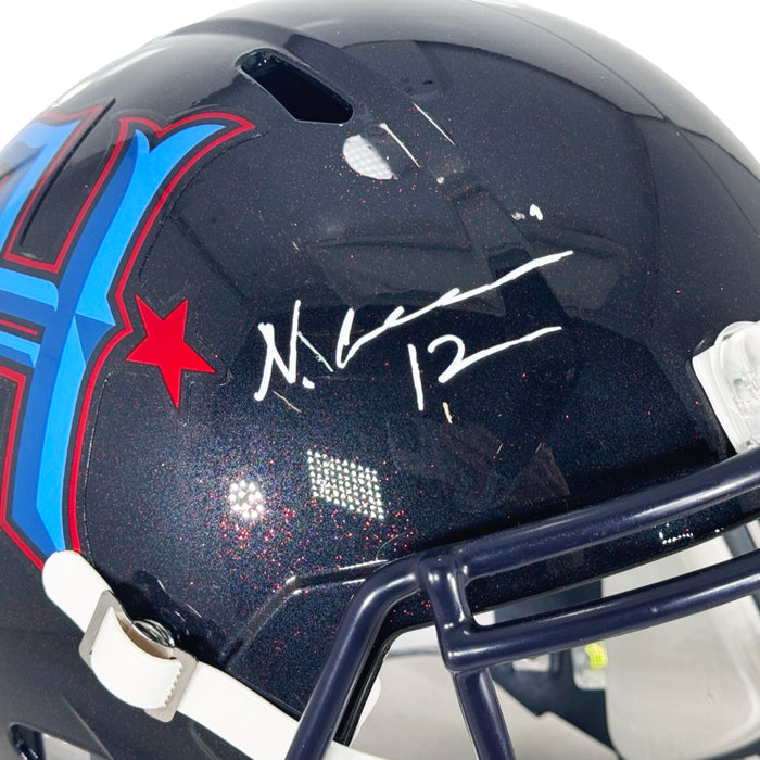 Nico Collins Signed Houston Texans H-Town Alternate Full-Size Replica Football Helmet (Beckett)