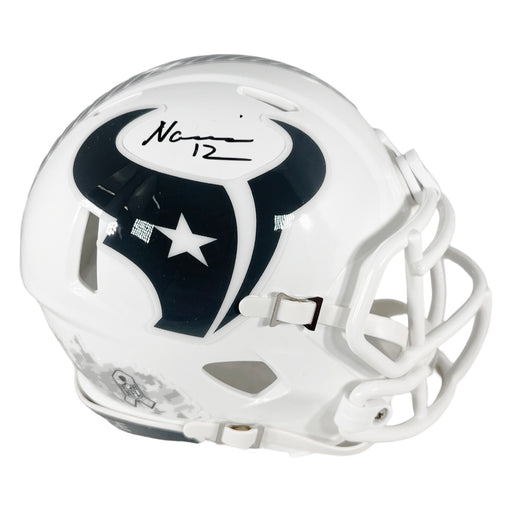 Nico Collins Signed Houston Texans Salute to Service 2024 Mini Football Helmet (Beckett)