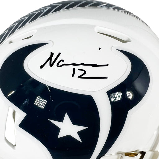 Nico Collins Signed Houston Texans Salute to Service 2024 Mini Football Helmet (Beckett)