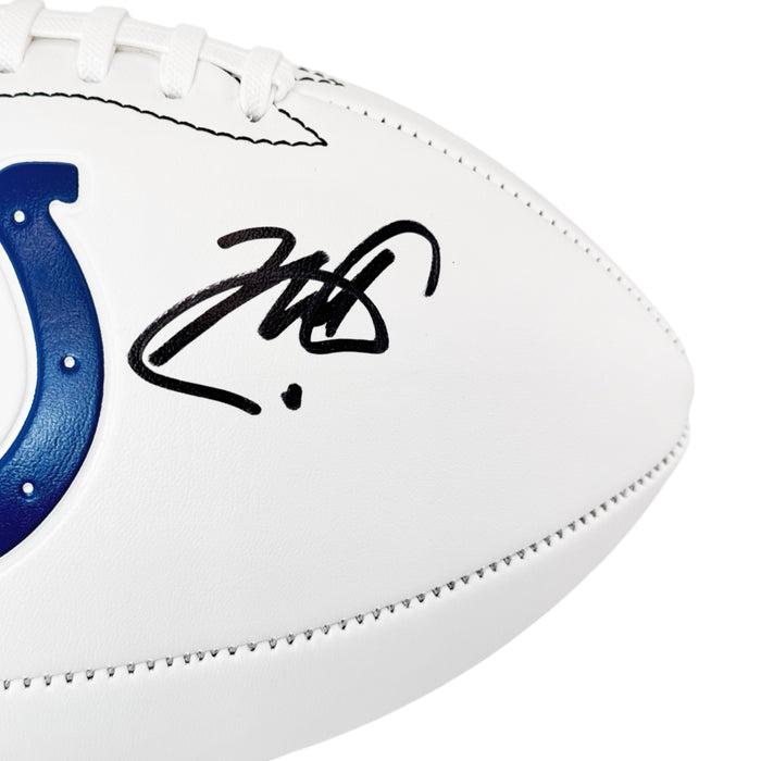 Nick Cross Signed Indianapolis Colts Official NFL Team Logo White Football (JSA)