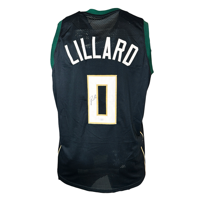 Damian Lillard Signed Milwaukee Black Basketball Jersey (JSA)