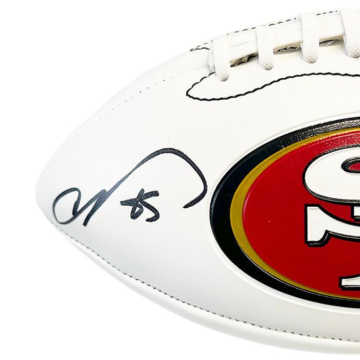 Vernon Davis Signed San Francisco 49ers Official NFL Team Logo Football (Beckett)