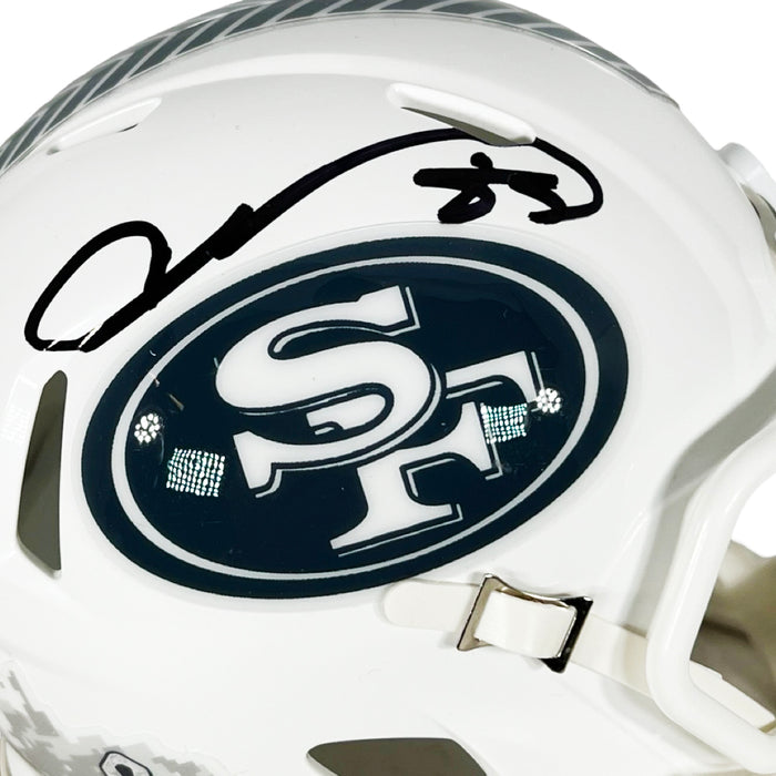 Vernon Davis Signed San Francisco 49ers Salute to Service 2024 Mini Football Helmet (Beckett)