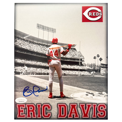 Eric Davis Signed Cincinnati Pose 2 Baseball 8x10 Photo (JSA)