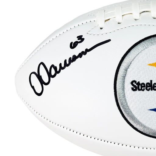 Dermontti Dawson Signed HOF 12 Inscription Pittsburgh Steelers Official NFL Team Logo Football (JSA)