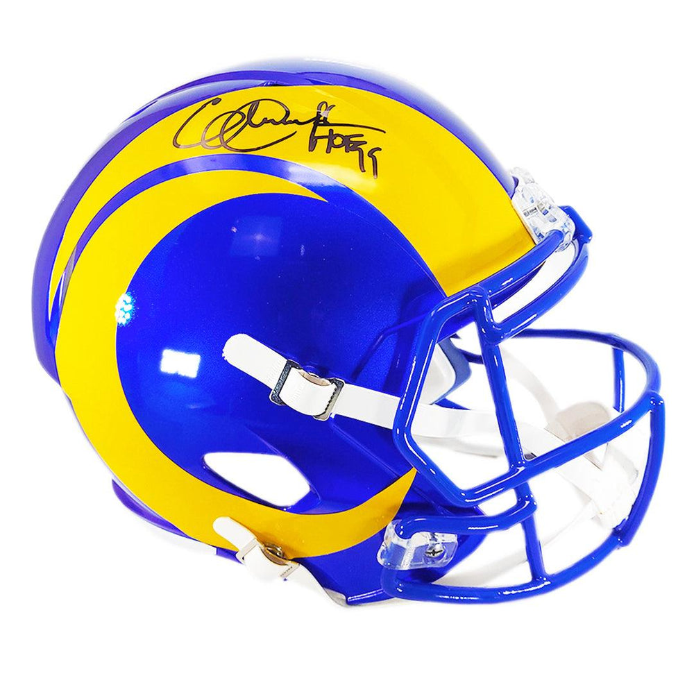 Eric Dickerson Los Angeles Rams Autographed Football with ''HOF