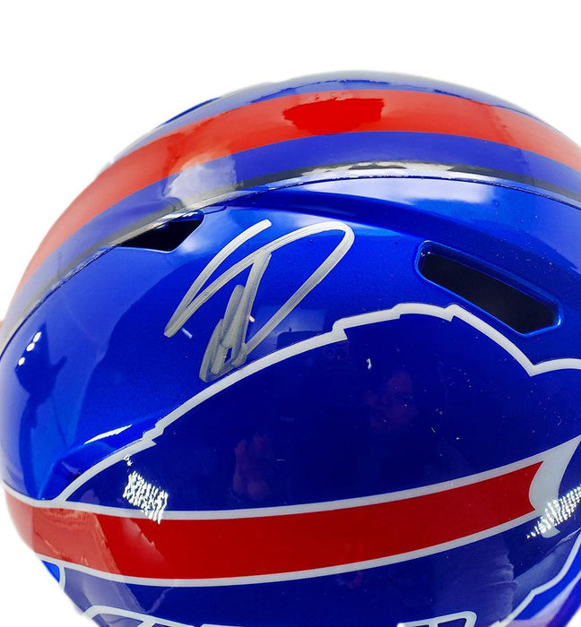 Stefon Diggs Signed Bills Full-Size Speed Helmet (Beckett