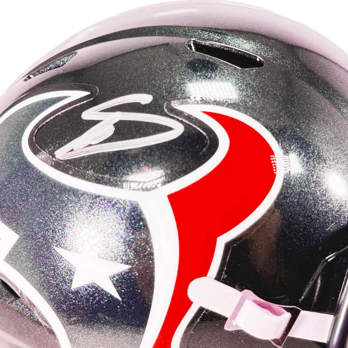 Stefon Diggs Signed Houston Texans Speed Mini Football Helmet (Beckett)