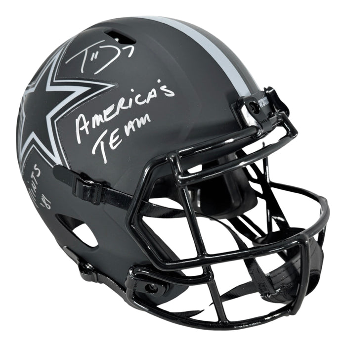 Everson Walls & Trevon Diggs Signed Multi-Inscription Dallas Cowboys Eclipse Speed Full-Size Replica Football Helmet (JSA)