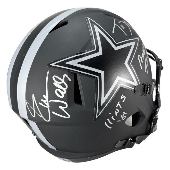 Everson Walls & Trevon Diggs Signed Multi-Inscription Dallas Cowboys Eclipse Speed Full-Size Replica Football Helmet (JSA)