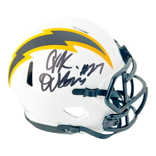 J.K. Dobbins Signed Los Angeles Chargers Lunar Mini Football Helmet (JSA)