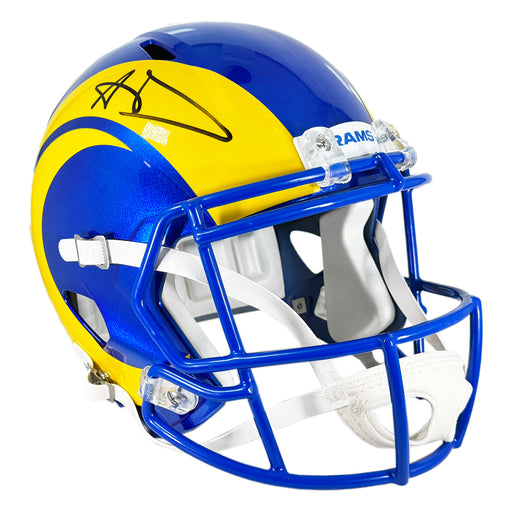 Aaron Donald Signed Los Angeles Rams Speed Full-Size Replica Football Helmet (Beckett)