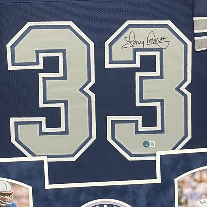 Tony Dorsett Signed Dallas Blue Football Jersey (Beckett) — RSA