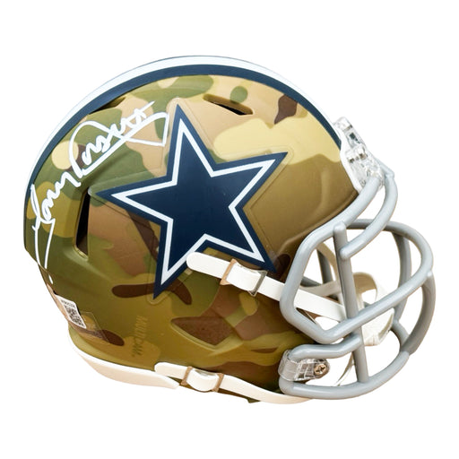 Tony Dorsett Signed Dallas Cowboys Camo Speed Mini Football Helmet (Beckett)