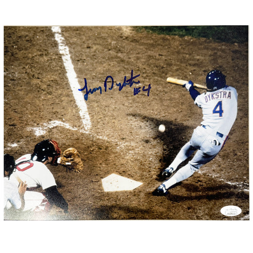 Lenny Dykstra Signed New York Pose 8 Baseball 8x10 Photo (JSA)