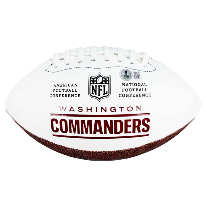 Austin Ekeler Signed Washington Commanders Official NFL Team Logo Football (Beckett)