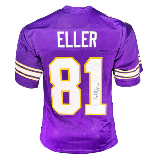 Carl Eller Signed HOF 04 Inscription Minnesota Purple Football Jersey (JSA)