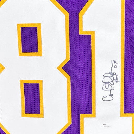 Carl Eller Signed HOF 04 Inscription Minnesota Purple Football Jersey (JSA)