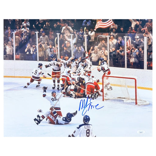 Mike Eruzione Signed Team USA Miracle on Ice 16x20 Hockey Photo (JSA)