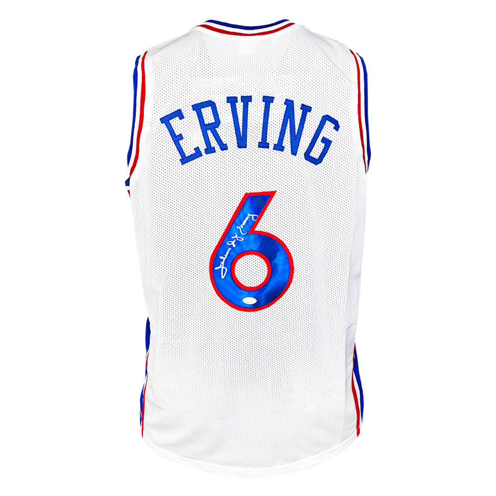 RSA Julius Erving Signed Philadelphia White Basketball Jersey JSA