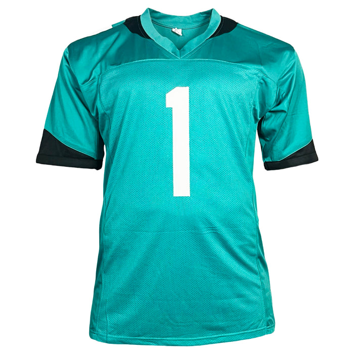 Travis Etienne Signed Jacksonville Teal Football Jersey (Beckett)