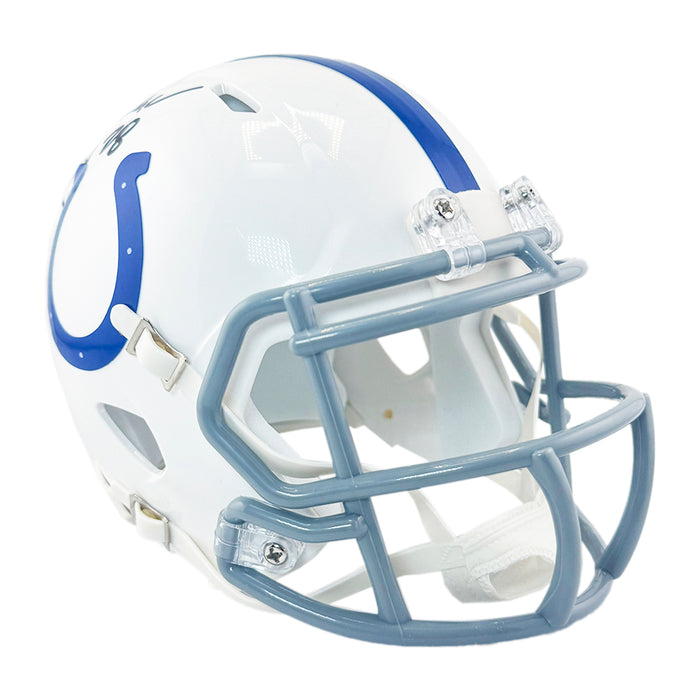 Marshall Faulk Signed Indianapolis Colts Speed Mini Football Helmet (Beckett)