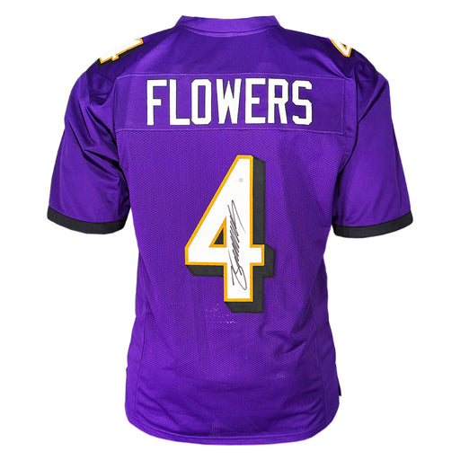 Zay Flowers Signed Baltimore Purple Football Jersey (JSA)