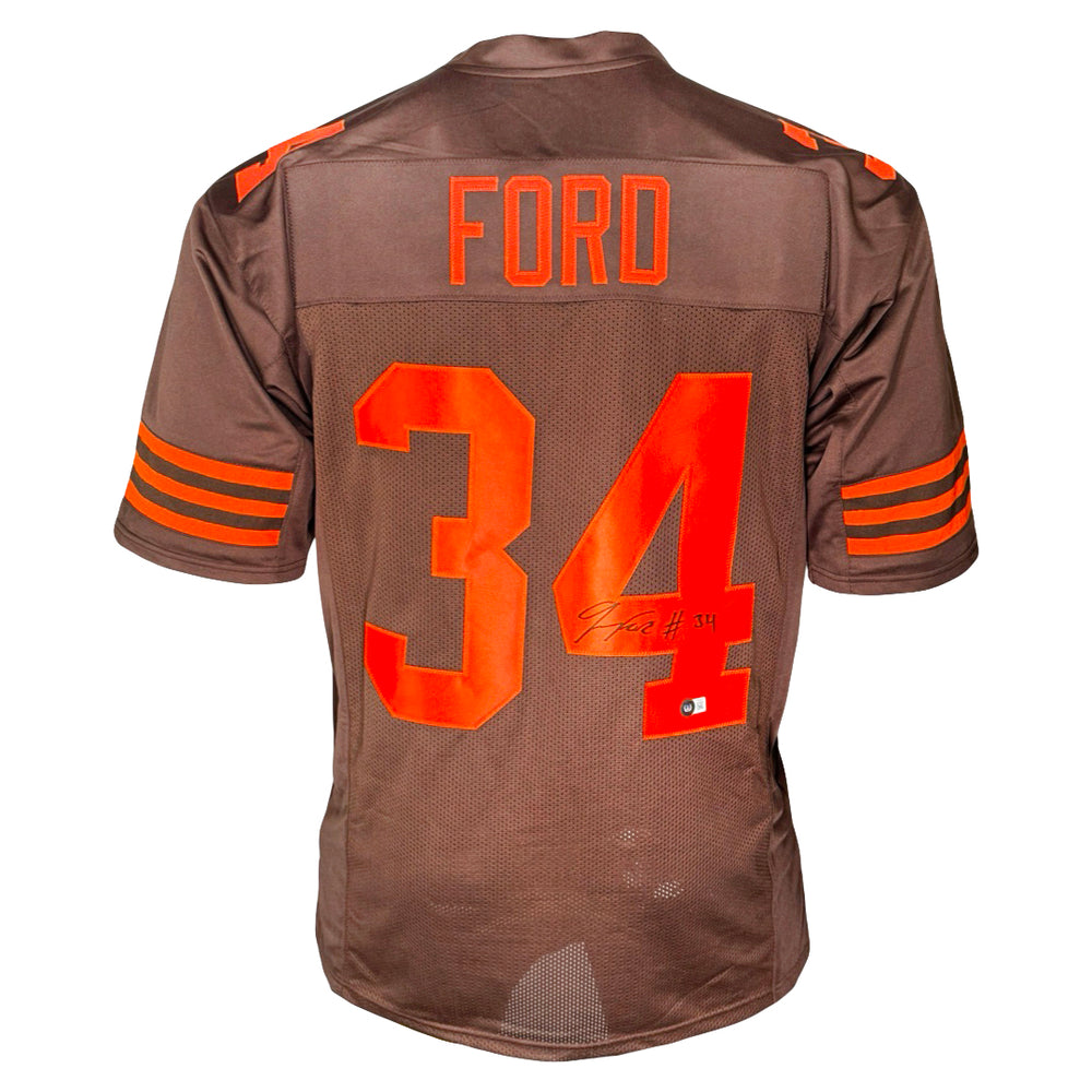 Jerome Ford Signed Cleveland Brown Color Rush Football Jersey (Beckett)