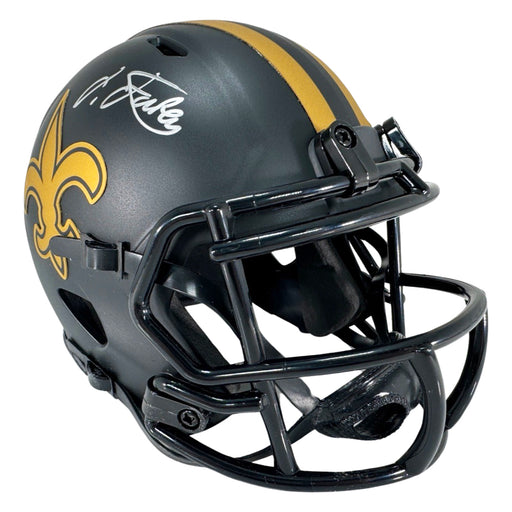 Isaiah Foskey Signed New Orleans Saints Eclipse Speed Mini Football Helmet (JSA)