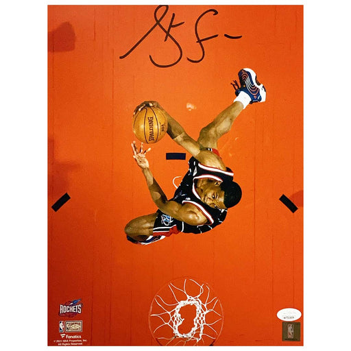 Steve Francis Signed Houston Pose 2 Basketball 8x10 Photo (JSA)