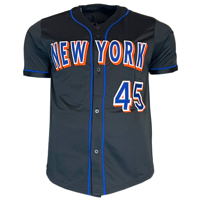 John Franco Signed New York Black Baseball Jersey (JSA)