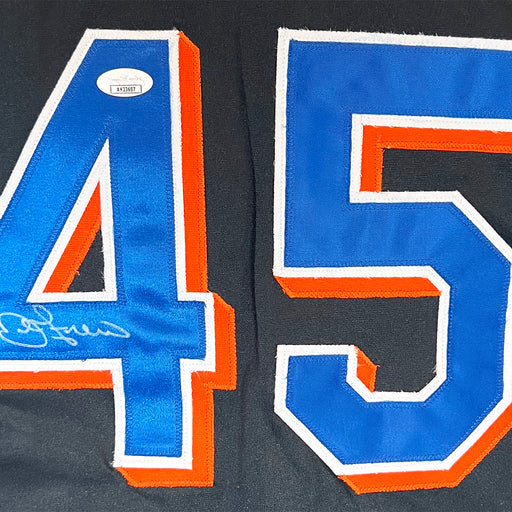 John Franco Signed New York Black Baseball Jersey (JSA)