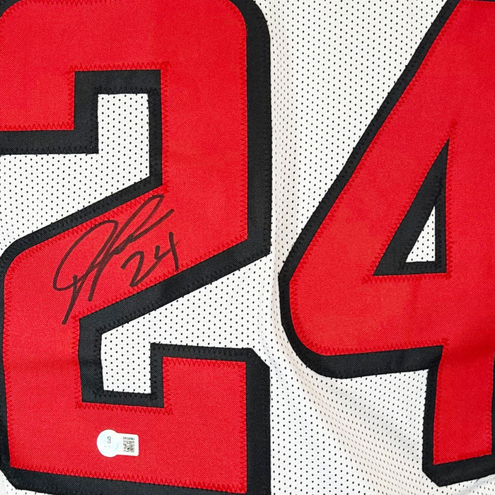 Devonta Freeman Signed Atlanta White Football Jersey (Beckett)