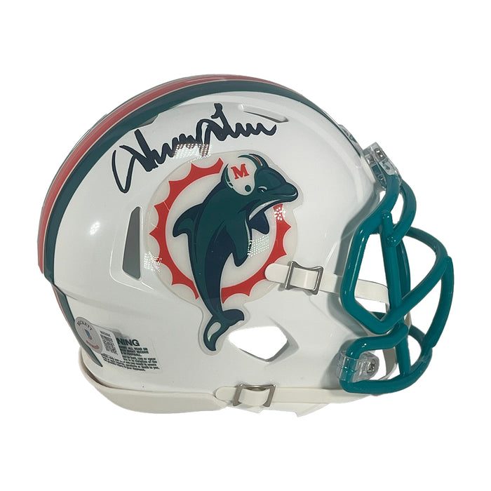 Irving Fryar Signed Miami Dolphins Throwback 07-12 Speed Mini Football Helmet (Beckett)