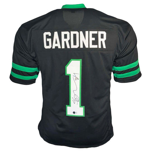 Sauce Gardner Signed New York Black Football Jersey (Beckett)