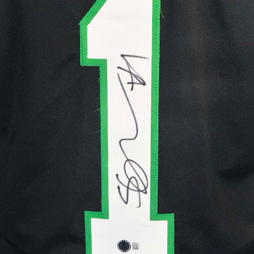 Sauce Gardner Signed New York Black Football Jersey (Beckett)