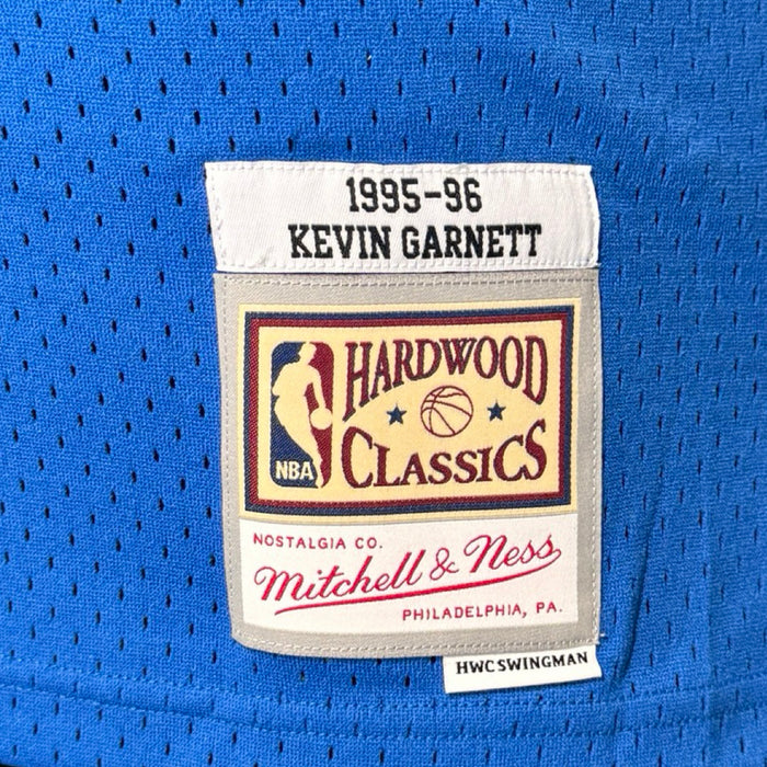 Kevin Garnett Signed Big Ticket Inscription Authentic Minnesota Timberwolves Blue Throwback Mitchell & Ness Basketball Jersey (Beckett)