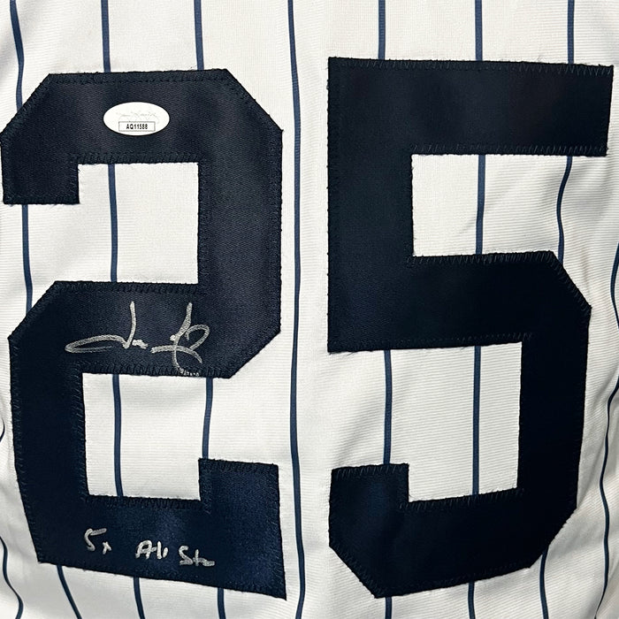 Jason Giambi Signed 5x All Star Inscription New York Pinstripe Baseball Jersey (JSA)