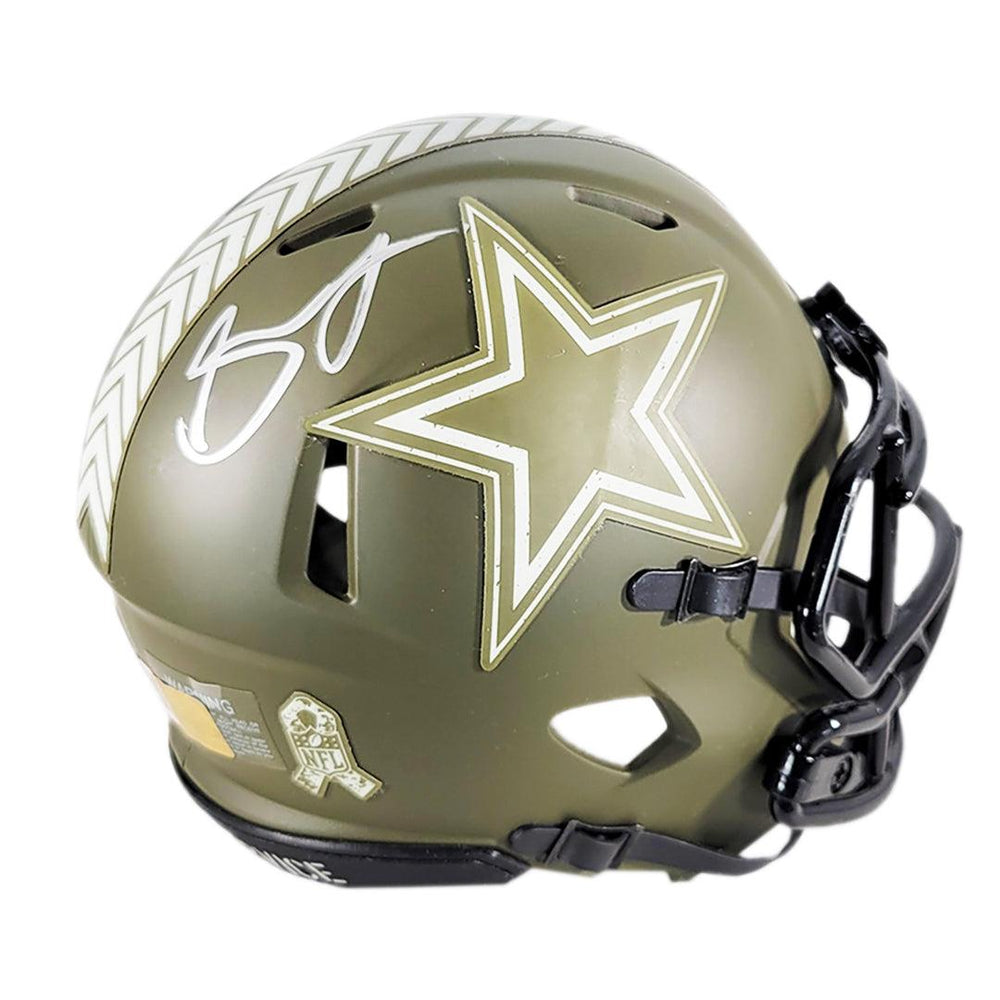 Stephon Gilmore Signed Dallas Cowboys Salute to Service Speed Mini Football  Helmet (JSA)