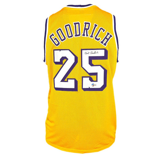 Gail Goodrich Signed Los Angeles Yellow Basketball Jersey (Beckett) - RSA