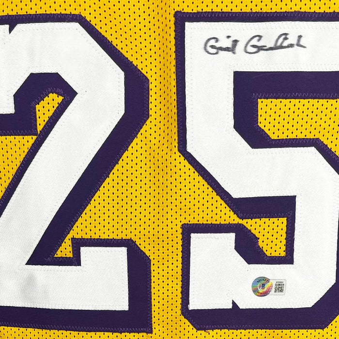 Gail Goodrich Autographed Los Angeles HOF 96 Custom Yellow Basketball Jersey - Tristar