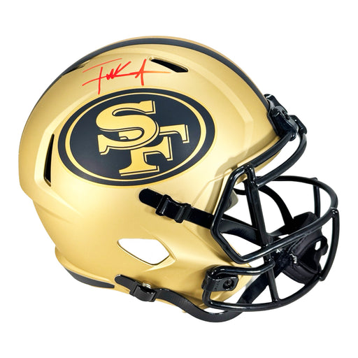 Frank Gore Signed San Francisco 49ers Rave Full-Size Replica Football Helmet (Beckett)