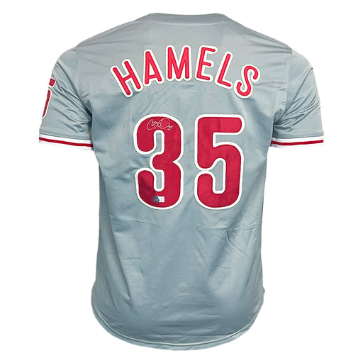 Cole Hamels Signed Philadelphia Grey Baseball Jersey (Beckett)