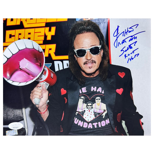 Jimmy Hart Signed Mouth of the South 2005 HOF Inscription Pose 6 Wrestling 8x10 Photo (JSA)