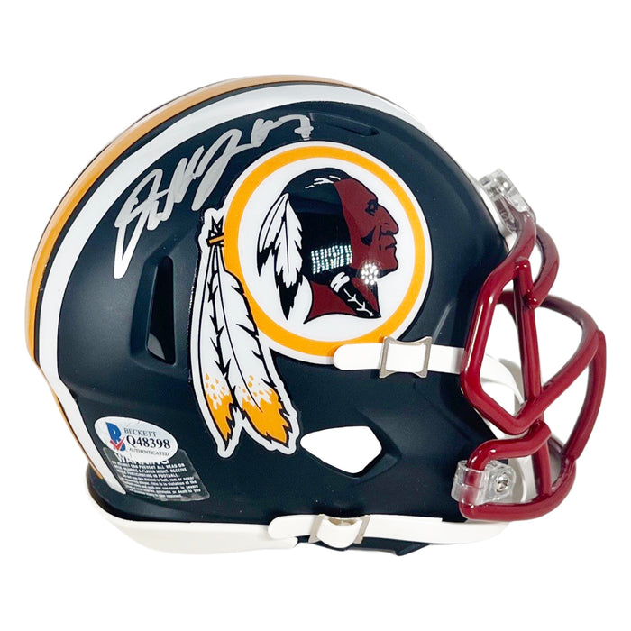Dwayne Haskins Jr Signed Washington Redskins Flat Black Speed Mini Football Helmet (Beckett)