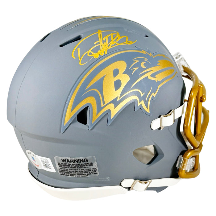 Derrick Henry Signed Baltimore Ravens Slate Alternate Speed Mini Football Helmet (Beckett)