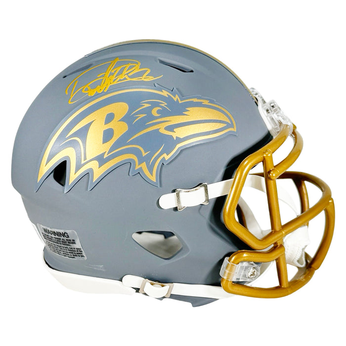 Derrick Henry Signed Baltimore Ravens Slate Alternate Speed Mini Football Helmet (Beckett)