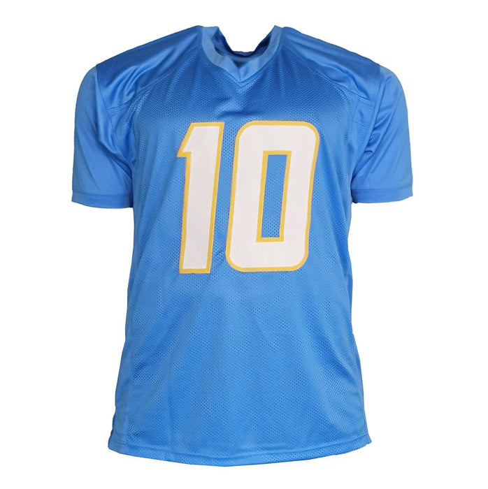 Justin Herbert Unsigned Los Angeles Light Blue Football Jersey